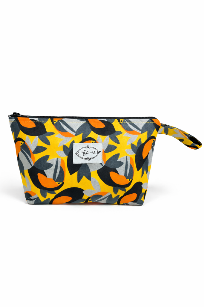 Kosmetyczka Vibe pomarańczowe tukany